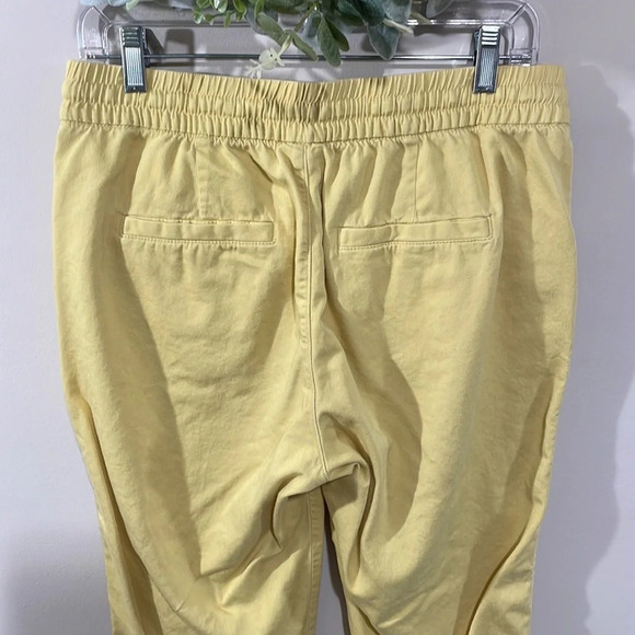 GAP Easy Pant Pull On Elastic Waist Yellow M Petite - Picture 6 of 16